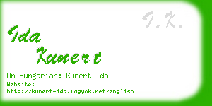 ida kunert business card